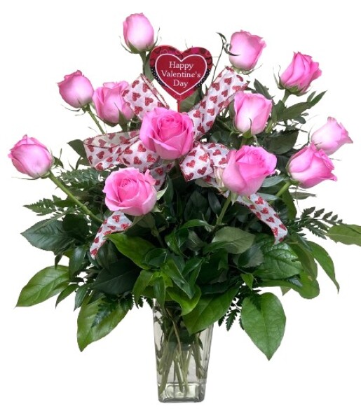 The Valentine Dozen Pink from Rees Flowers & Gifts in Gahanna, OH