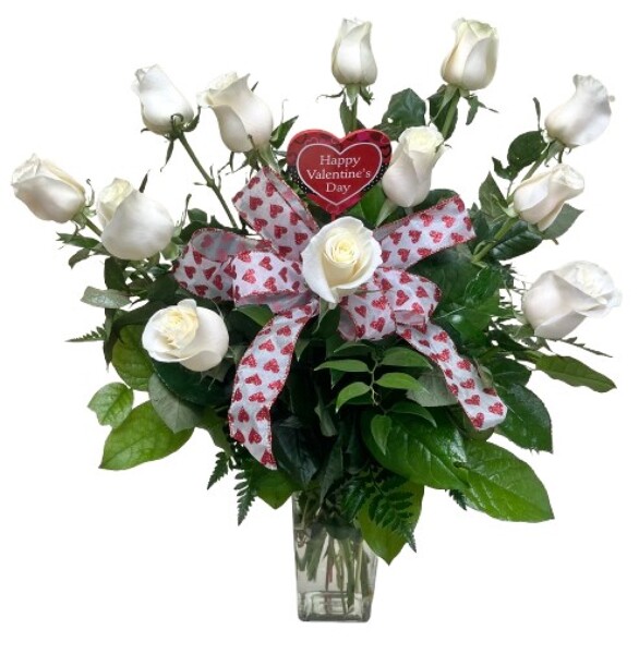 The Valentine Dozen White from Rees Flowers & Gifts in Gahanna, OH