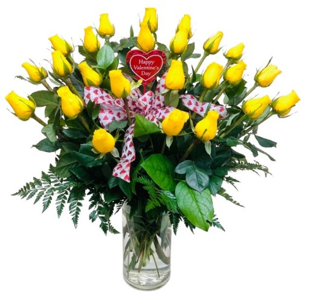 The Valentine 24 Yellow from Rees Flowers & Gifts in Gahanna, OH