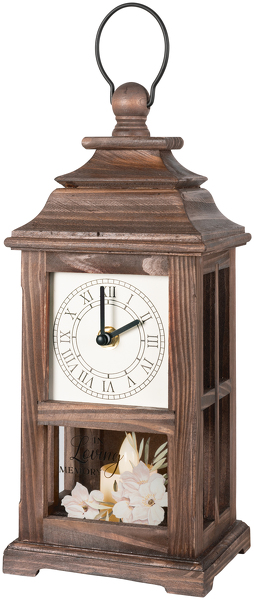In Loving Memory Clock Lantern from Rees Flowers & Gifts in Gahanna, OH