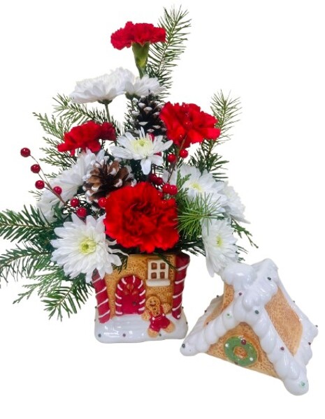 A Gingerbread Christmas Bouquet from Rees Flowers & Gifts in Gahanna, OH