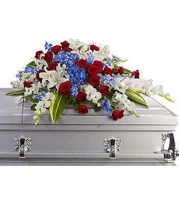 Distinguished Service Casket Spray from Rees Flowers & Gifts in Gahanna, OH